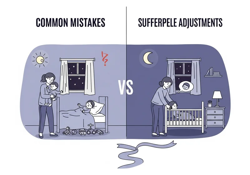 Matka z dwójką dzieci w pokoju, porównanie błędów rodzicielskich i dopasowań 